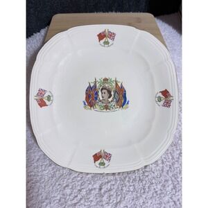 Alfred Meakin Queen Elizabeth II Coronation Plate 1953 England Commemorative